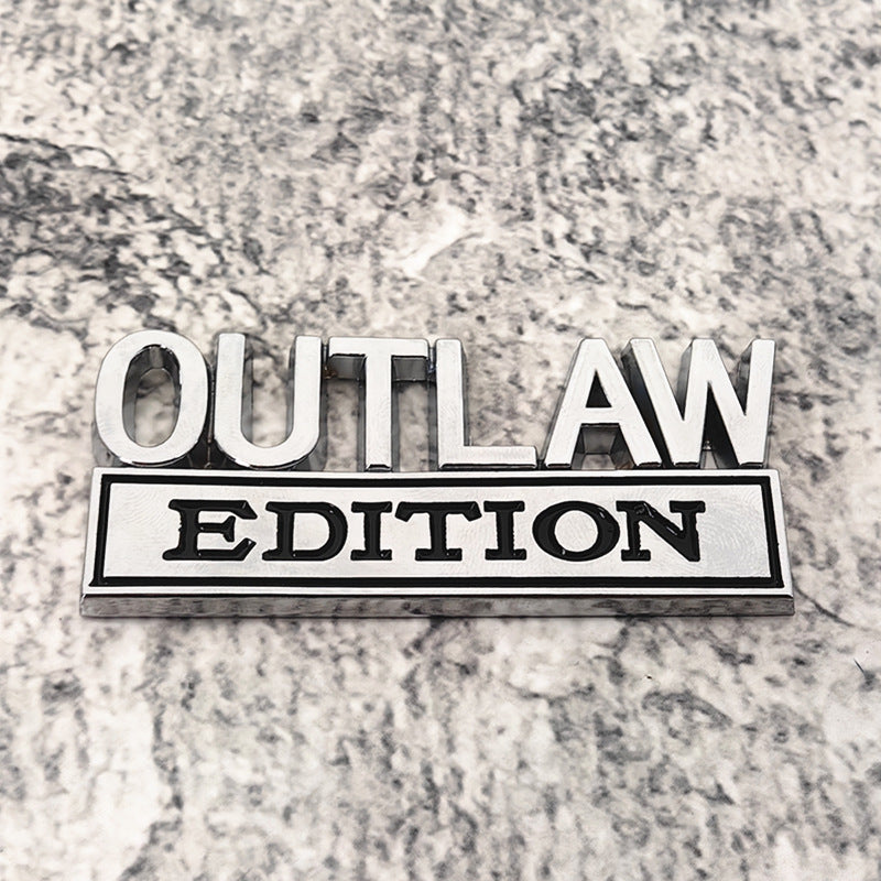 Outlaw Edition - 2 Pcs Emblem Sticker Badge - TE015