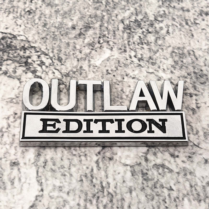 Outlaw Edition - 2 Pcs Emblem Sticker Badge - TE015