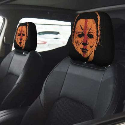 Funny Cartoon Car Headrest Covers – 2PCS Universal Fit