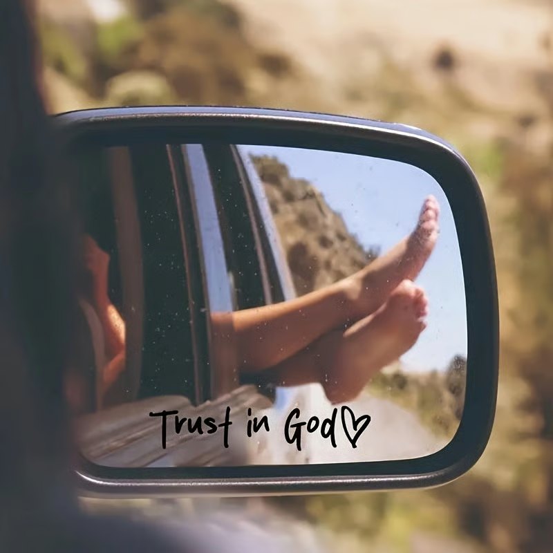 Trust in God Car Rearview Mirror Sticker