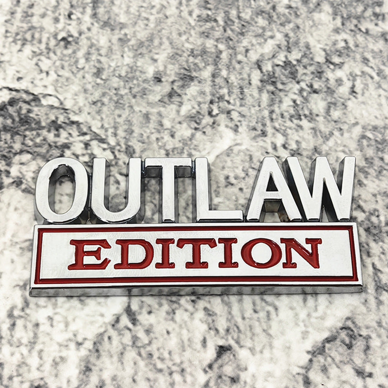 Outlaw Edition - 2 Pcs Emblem Sticker Badge - TE015