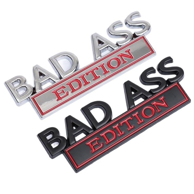 Bad Ass Edition - 2 Pcs Emblem Sticker Badge - TE005
