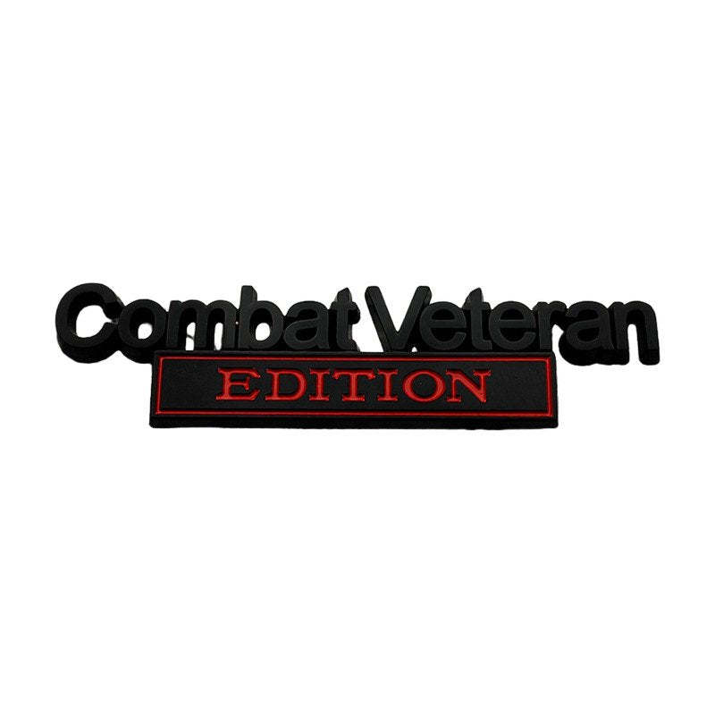 Combat Veteran - 2 Pcs Emblem Sticker Badge - TE007