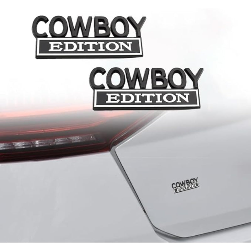 Cowboy Edition - 2 Pcs Emblem Sticker Badge - TE021