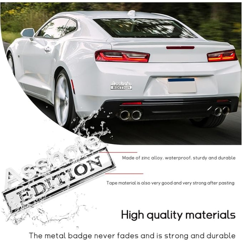 Asshole Edition - 2 Pcs Emblem Sticker Badge - TE009