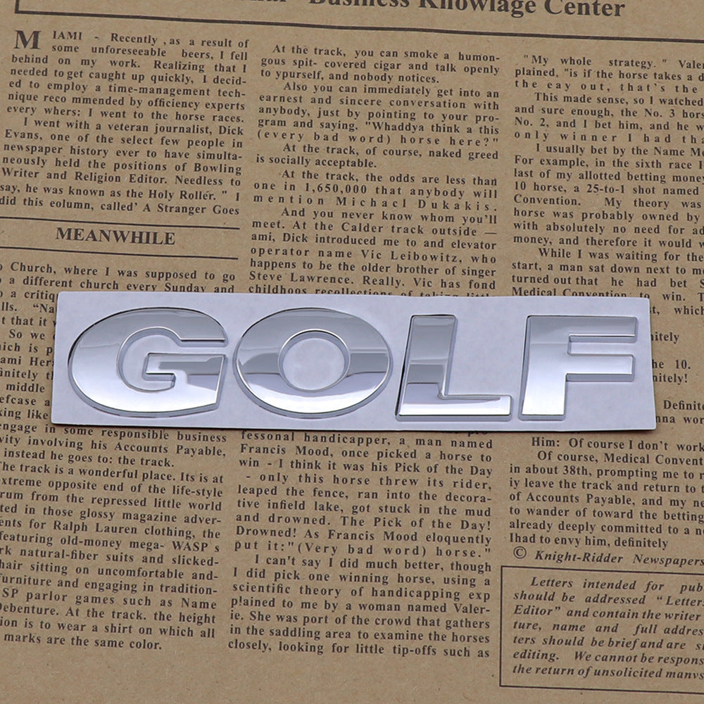Golf - 2 Pcs Emblem Sticker Badge - TE033