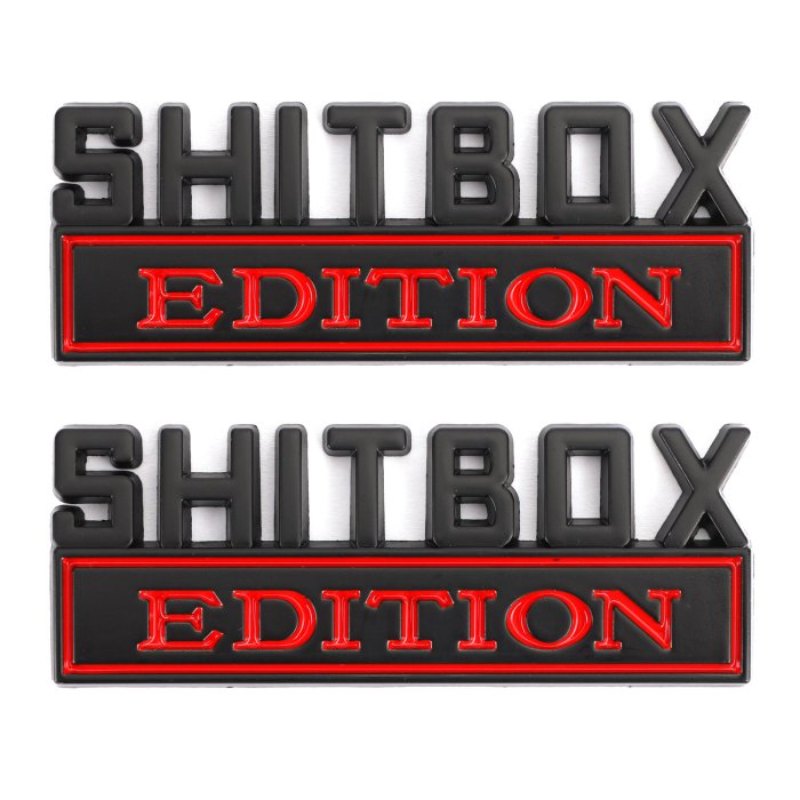 Shitbox Edition - 2 Pcs Emblem Sticker Badge - TE016