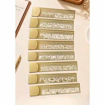 3-in-1 Metal Bookmark Ruler - Bookmark, Ruler & Coloring