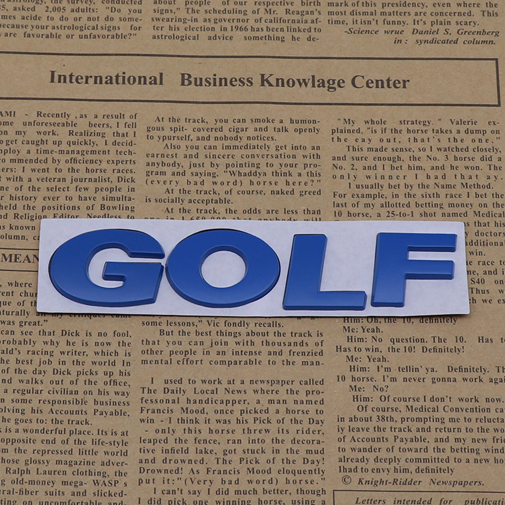 Golf - 2 Pcs Emblem Sticker Badge - TE033