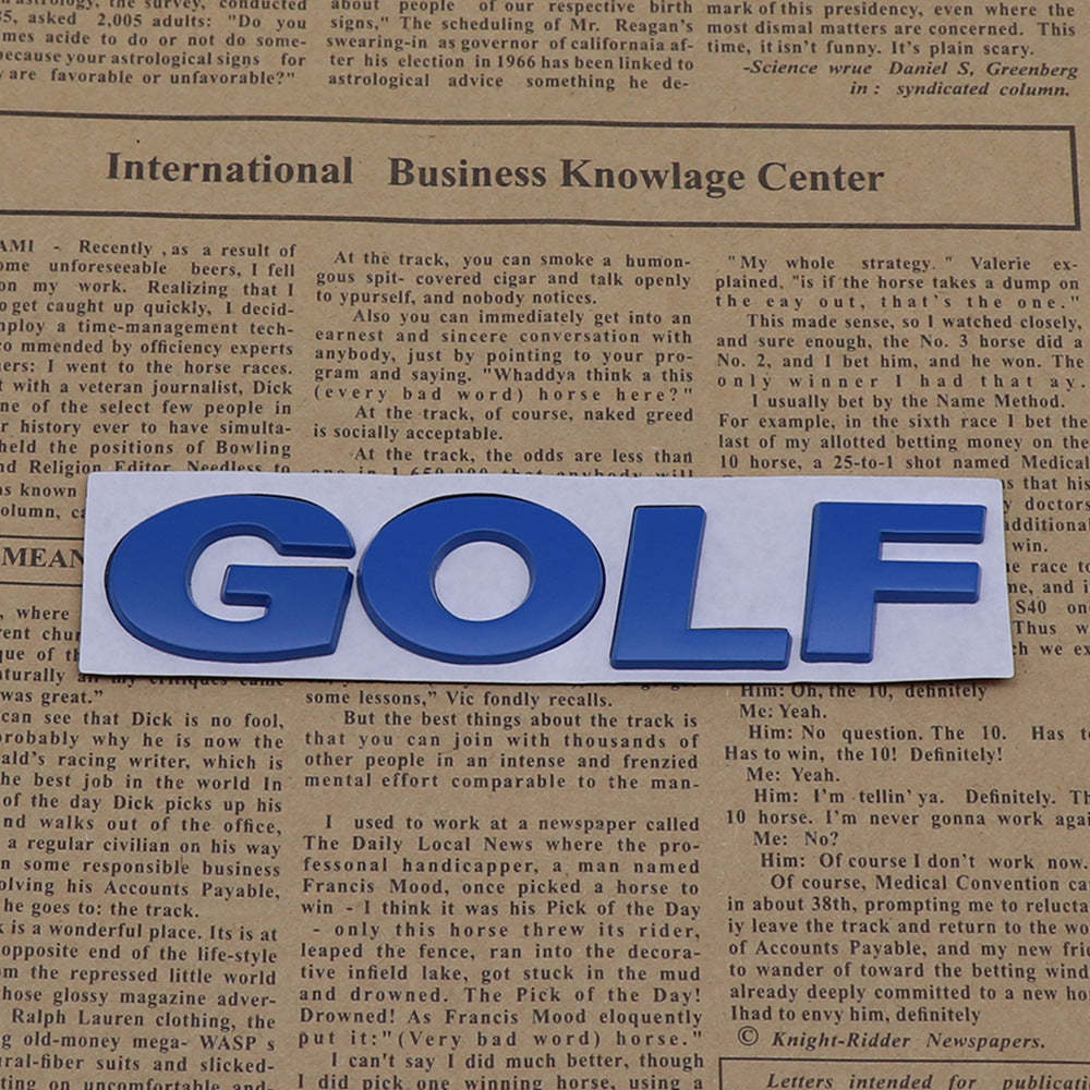 Golf - 2 Pcs Emblem Sticker Badge - TE033