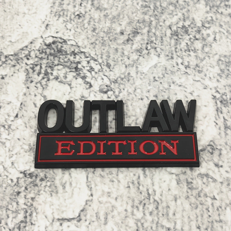 Outlaw Edition - 2 Pcs Emblem Sticker Badge - TE015