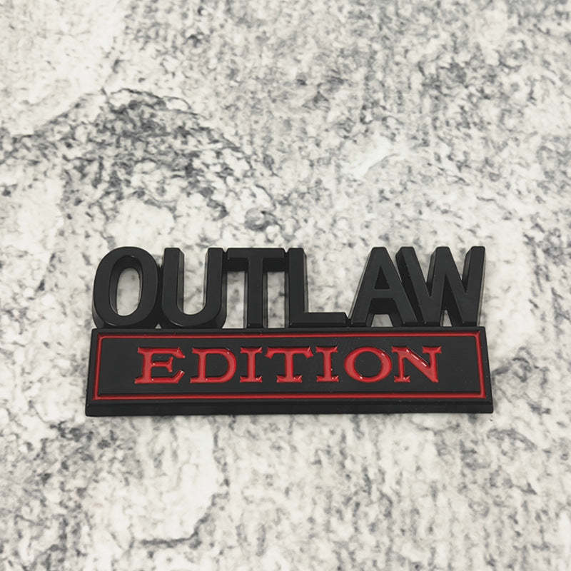 Outlaw Edition - 2 Pcs Emblem Sticker Badge - TE015