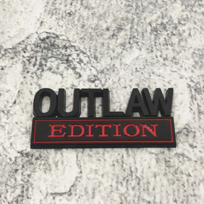 Outlaw Edition - 2 Pcs Emblem Sticker Badge - TE015