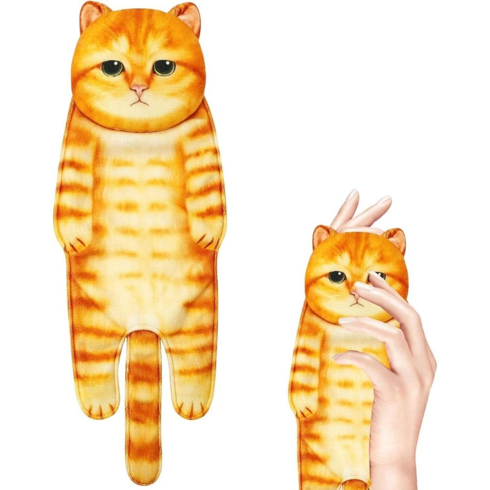 Adorable Cat Hand Towel With Hanging Loop - H548