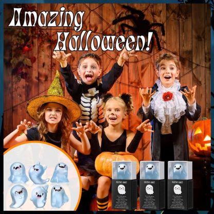 Glow in the Dark Mini Ghost Figures with Box