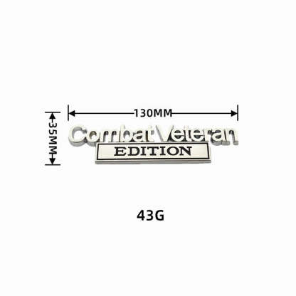 Combat Veteran - 2 Pcs Emblem Sticker Badge - TE007