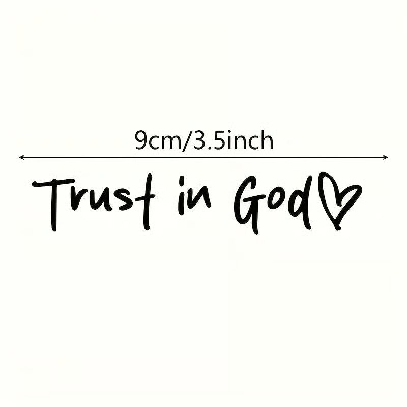 Trust in God Car Rearview Mirror Sticker