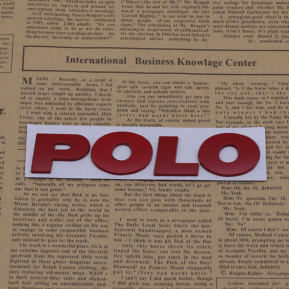 Polo - 2 Pcs Emblem Sticker Badge - TE034