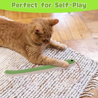 Interactive Snake Plush Toy for Cats & Dogs – Crinkle Paper Inside, Bite-Resistant Design