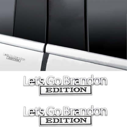 Lets Go Brandon Edition - 2 Pcs Emblem Sticker Badge - TE040