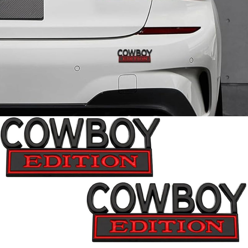 Cowboy Edition - 2 Pcs Emblem Sticker Badge - TE021