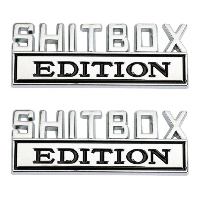 Shitbox Edition - 2 Pcs Emblem Sticker Badge - TE016