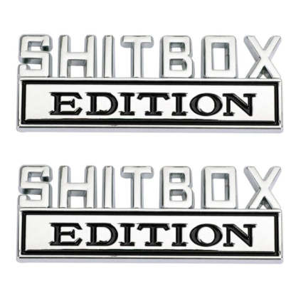 Shitbox Edition - 2 Pcs Emblem Sticker Badge - TE016