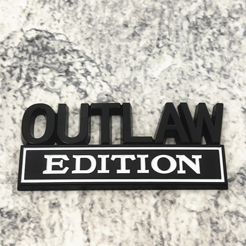 Outlaw Edition - 2 Pcs Emblem Sticker Badge - TE015