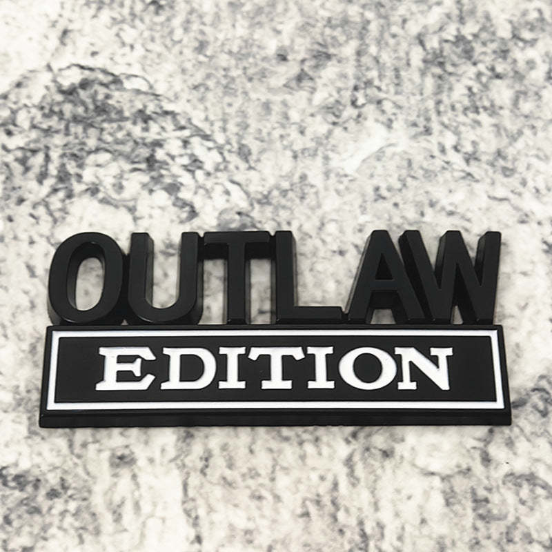 Outlaw Edition - 2 Pcs Emblem Sticker Badge - TE015