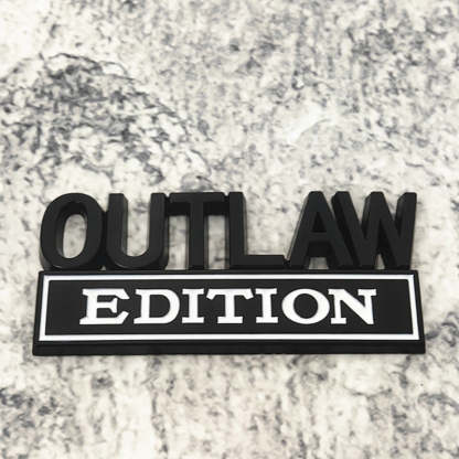 Outlaw Edition - 2 Pcs Emblem Sticker Badge - TE015