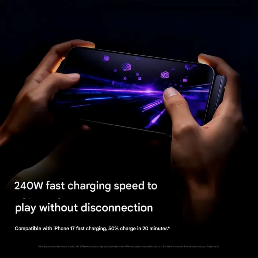 2-in-1 Invisible Holder Charger Cable - 240W Fast Charging Cord with Built-In Phone Stand