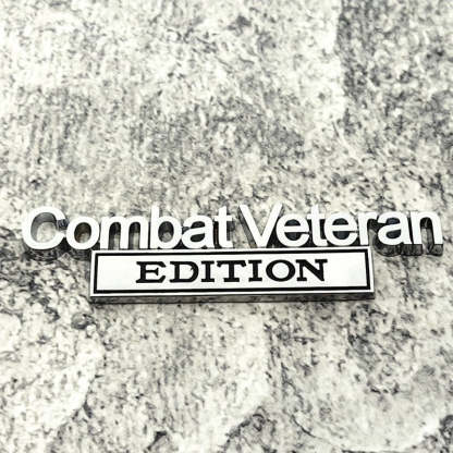 Combat Veteran - 2 Pcs Emblem Sticker Badge - TE007