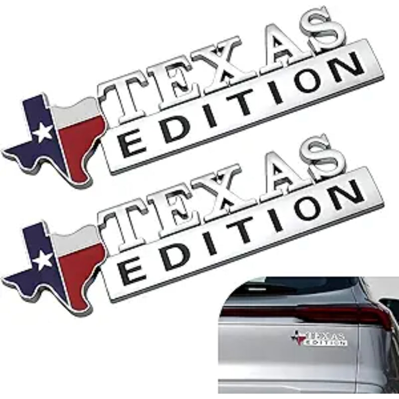 Texas Edition - 2 Pcs Emblem Sticker Badge - TE026