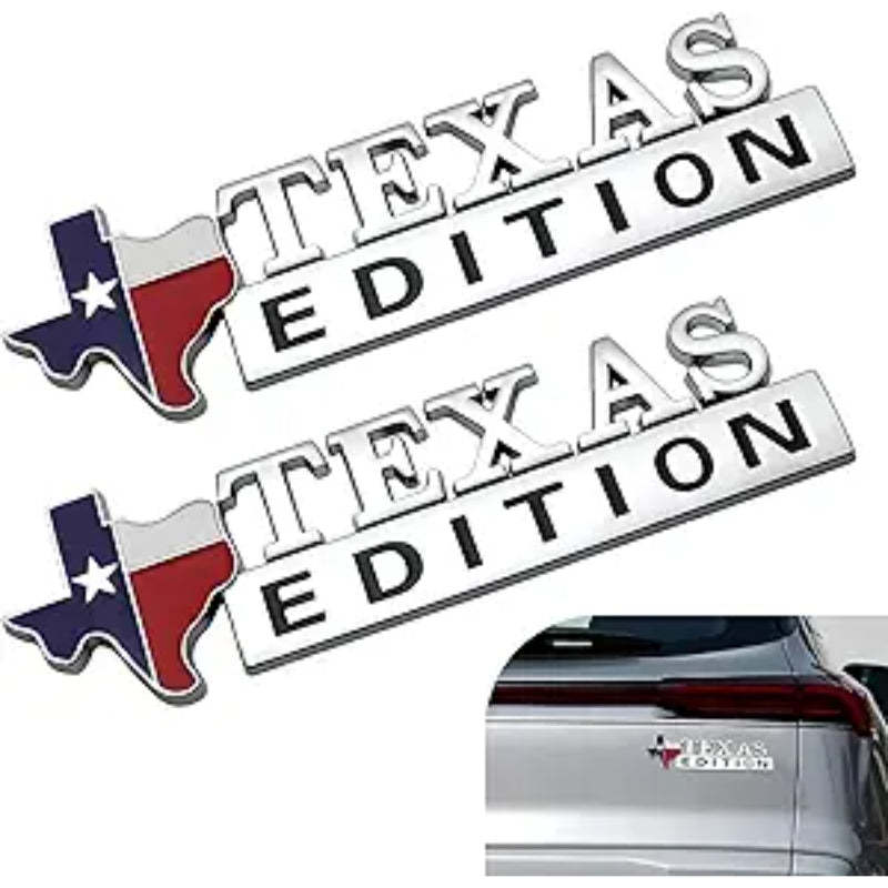 Texas Edition - 2 Pcs Emblem Sticker Badge - TE026