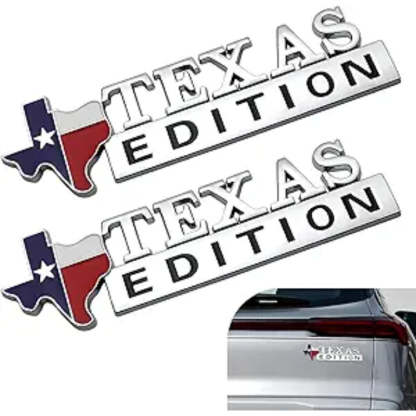 Texas Edition - 2 Pcs Emblem Sticker Badge - TE026