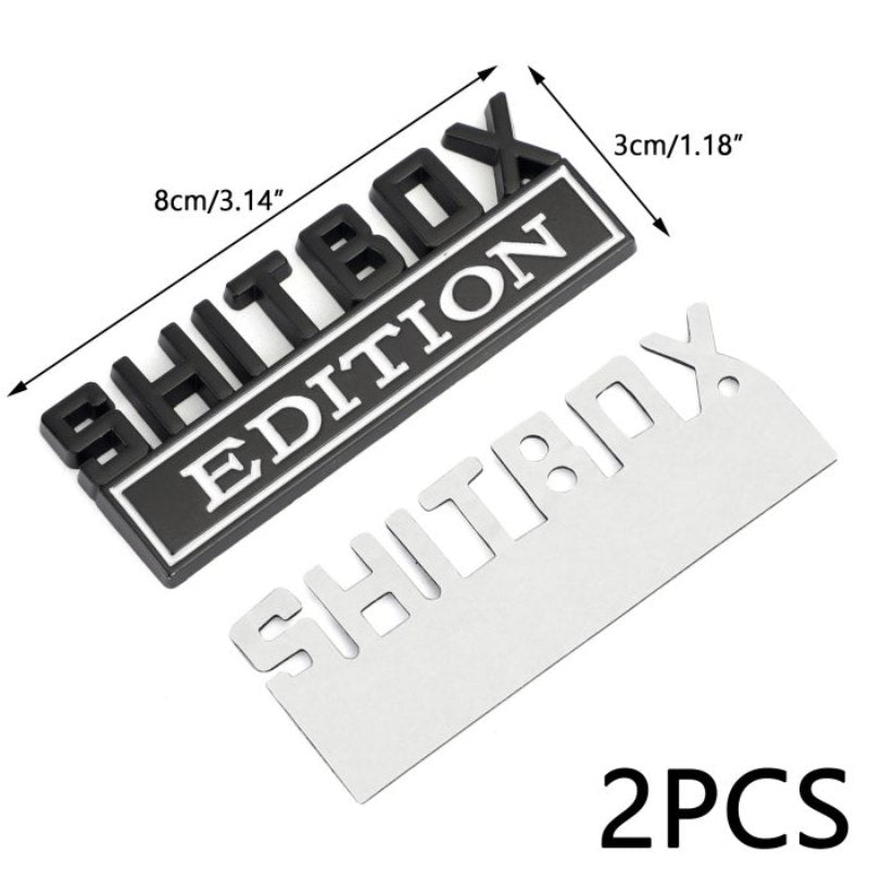 Shitbox Edition - 2 Pcs Emblem Sticker Badge - TE016