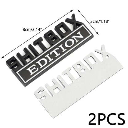 Shitbox Edition - 2 Pcs Emblem Sticker Badge - TE016