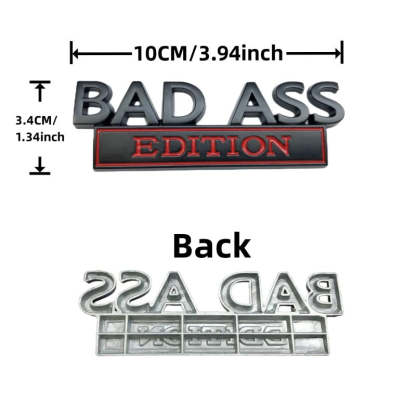 Bad Ass Edition - 2 Pcs Emblem Sticker Badge - TE005
