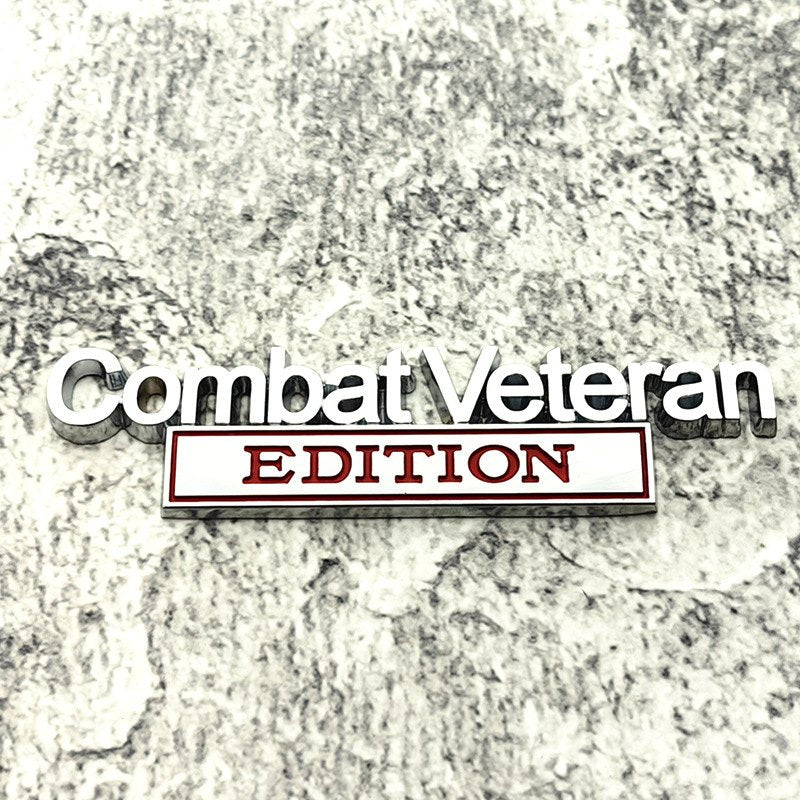 Combat Veteran - 2 Pcs Emblem Sticker Badge - TE007