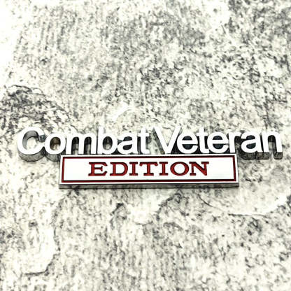 Combat Veteran - 2 Pcs Emblem Sticker Badge - TE007