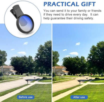 52mm Clip-0n CPL Phone CameraLens Filter Kit, Circular PolarizerPolarizing Filter Compatible with Mostcell phones