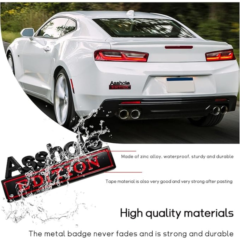 Asshole Edition - 2 Pcs Emblem Sticker Badge - TE009