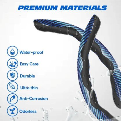 Carbon Fiber Silicone Anti-Slip Car Steering Wheel Cover Universal Fit