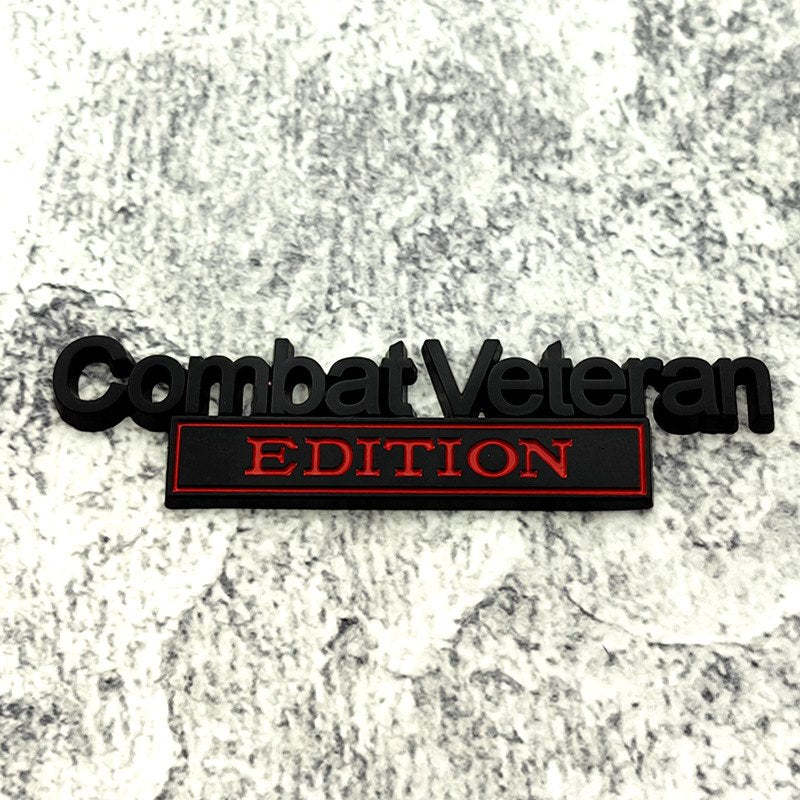 Combat Veteran - 2 Pcs Emblem Sticker Badge - TE007