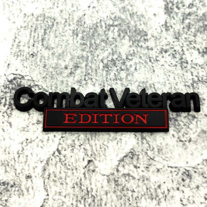 Combat Veteran - 2 Pcs Emblem Sticker Badge - TE007
