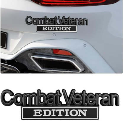 Combat Veteran - 2 Pcs Emblem Sticker Badge - TE007