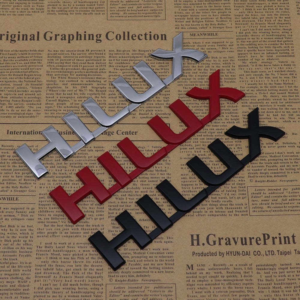 Hilux - Emblem Sticker Badge, Funny Decals for Car, Truck, SUV, Motorc