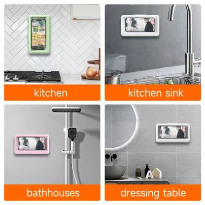 Waterproof Shower Phone Holder – 360° Rotating Wall Mount for Smartphones
