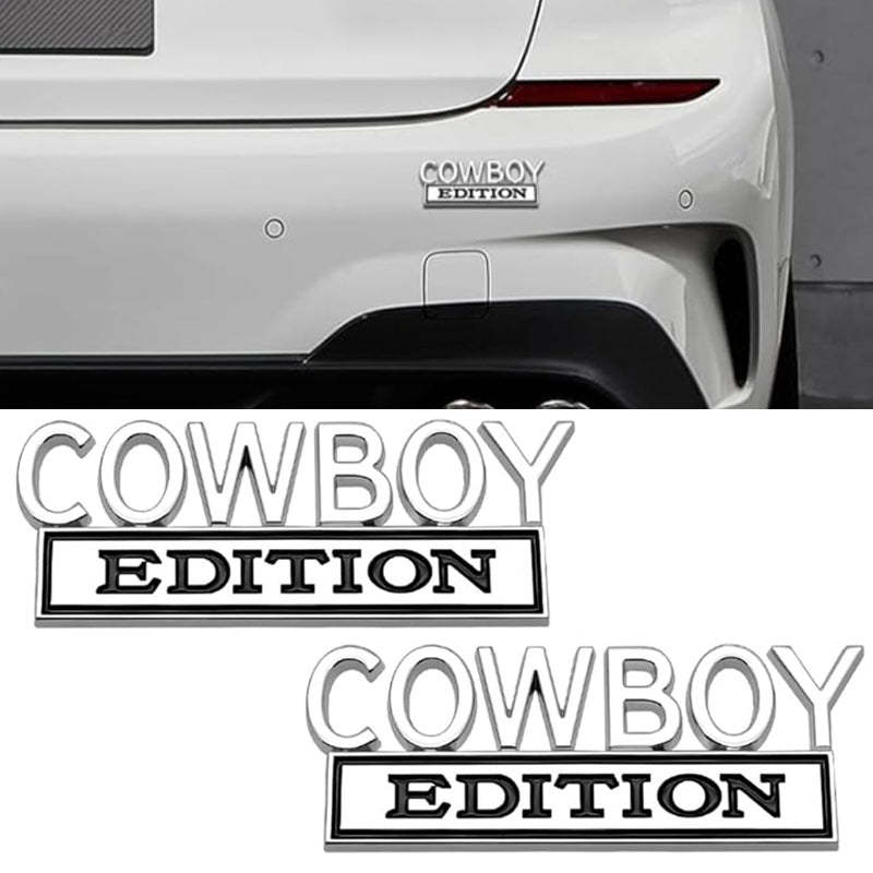 Cowboy Edition - 2 Pcs Emblem Sticker Badge - TE021