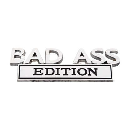 Bad Ass Edition - 2 Pcs Emblem Sticker Badge - TE005